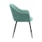 Armen Living Pixie Two Tone Teal Fabric Dining Room Chair with Black Metal Legs LCPXCHTL - alternate 2